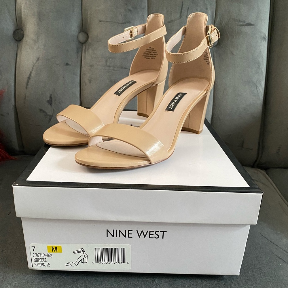 Nine West Pruce Ankle Strap Block Heel
